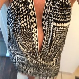 BCBG Max Azria  tan and black Behas style dress